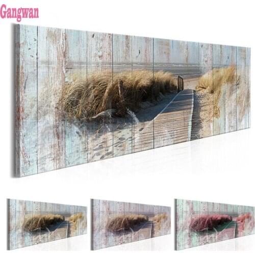 5d Diy Diamond painting Retro sea beach ladder nature landscape Diamond Cross Stitch Mosaic Rhinestones embroidery Large decor