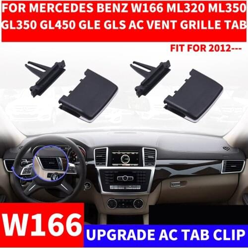 ABS Car Front Air Conditioning Rear A/C Vent Grille Silder Outlet Tab Clip Paddles Repair Kit For Benz W166 ML320 ML350 GL GLE