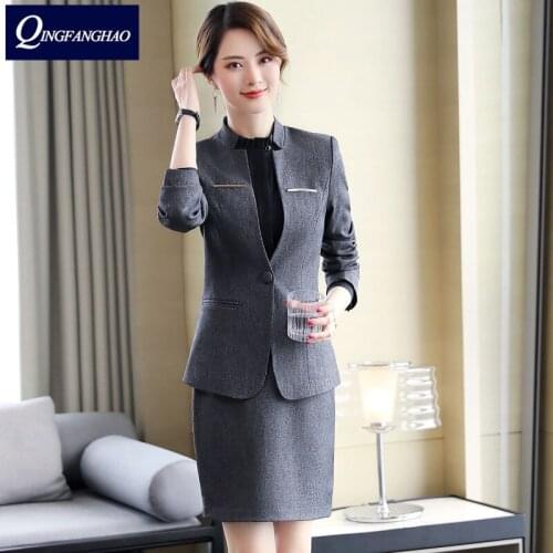 Women office blazer high quality more size black ladies outerwear work tops