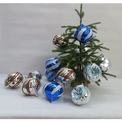 Large Christmas Tree Decoration Pendant Supplies 13cm Painted Christmas Ball Pendant Christmas Ball Pendant Single