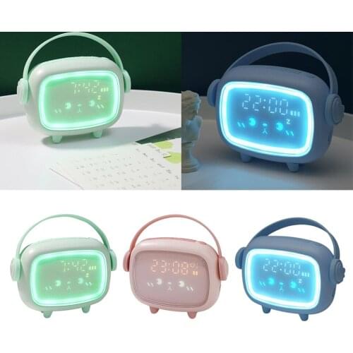 Kids Alarm Clock, Sleep Training Kids Clock with 6 Alarm Rings, Teach Girls Boys Time to Wake up, Nap Timer, USB Rechargeable