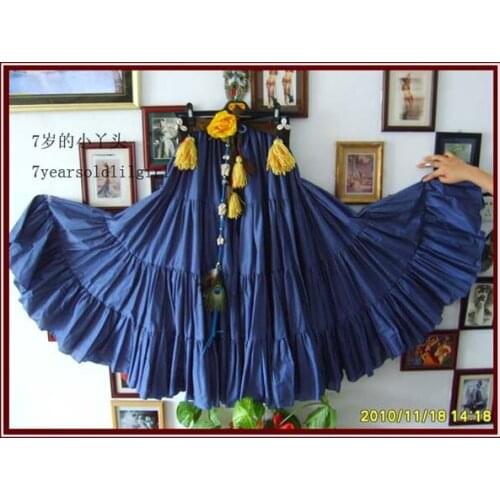 Cotton 4Tiered 18Yards Ats Gypsy Tribal Belly Dance Skirt EH19