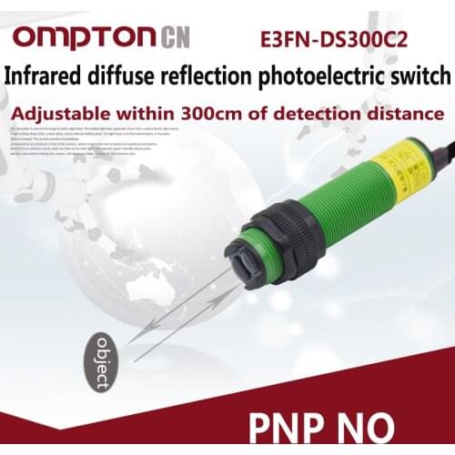 Photoelectric Sensors E3FN-DS300 C2 NPN NC Infrared diffuse reflection photoelectric switch Output current 300mA max