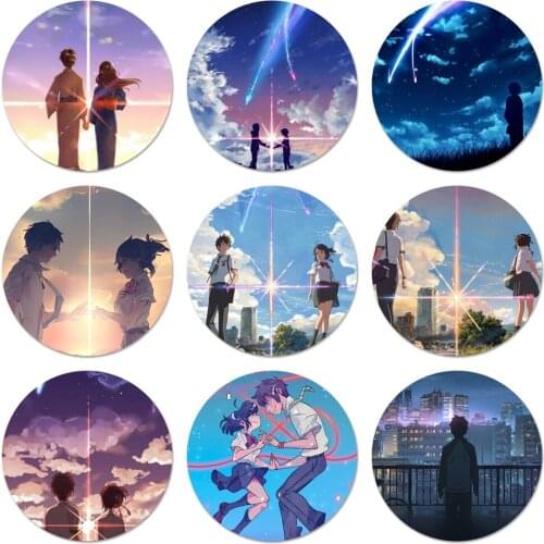 Kiminonawa Your Name Japanese anime Icons Pins Badge Decoration Brooches Metal Badges For Clothes Backpack Decoration