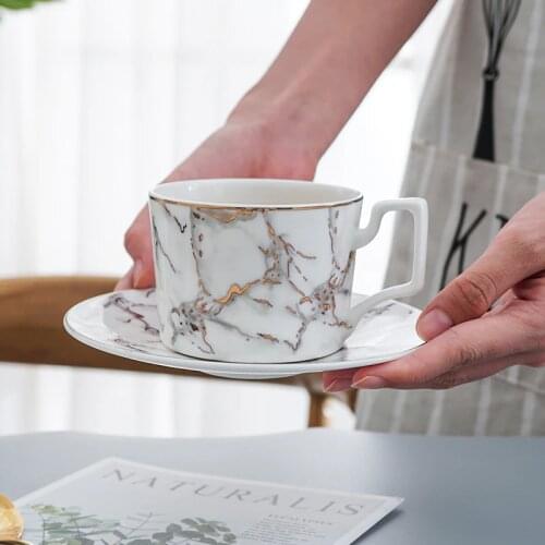 Classic European Bone China Coffee Cups and Saucers Tableware Coffee Plates Dishes Afternoon Tea Set Home Kitchen With Gift Box