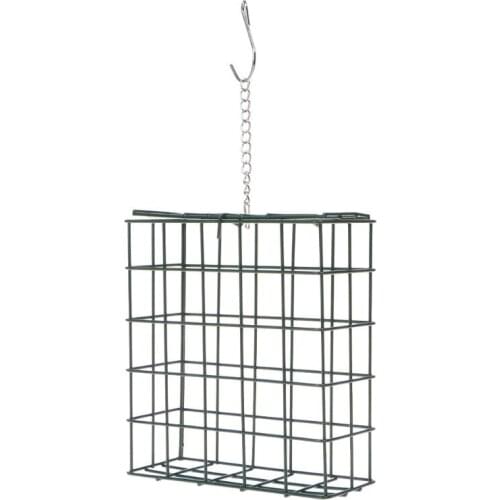 Bird Feeder Green Cube Cage Food Container Outdoor Wild Birds Parrot Feeding Hanging Tree Portable Fruit Vegetable Park