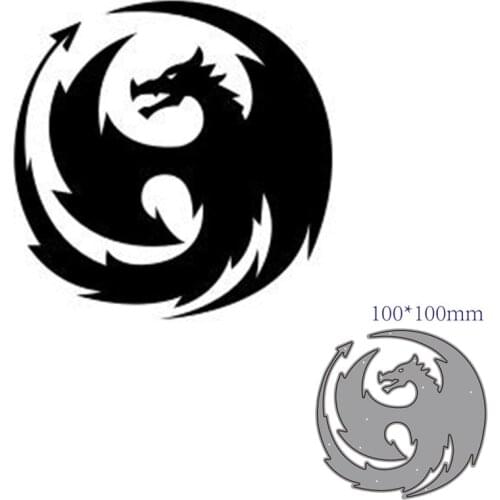 Metal cutting dies cut die mold Dragon decoration Scrapbook paper craft knife mould blade punch stencils dies