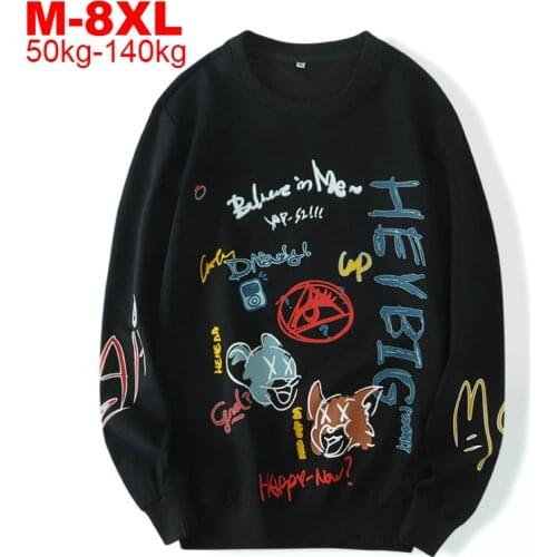 Men Oversize Sweatshirt Hoodie Autumn Hip Hop Pullovers Plus Size 8xl 7xl 6xl Mens Hoodies Japanese Streetwear Male Sweatshirts