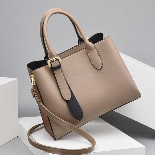 Soft leather female bag 2021 new bag atmospheric mother middle-aged female bag messenger bag handbag big bag