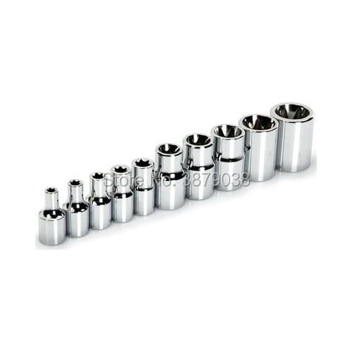 10-piece flower sleeve set E-type hex sleeve hex head set e-type E4-E18 T0243