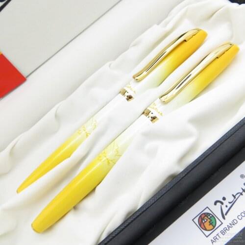 Picasso Wings Ideal Fountain Pen + Roller Pen Set Soft Yellow | Picasso Pen | İsme Special Pen
