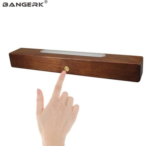 BANGERK Nordic Design Loft Sconce Wall Lights Bedroom Bedside Modern LED Wall Lamp Wood Switch Home Decor Indoor Lighting