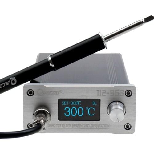 STM32 V3.1S T12-958 Soldering Station Electronic Soldering iron 1.3inch Digital display CNC pannel and M8 metal handle iron tip