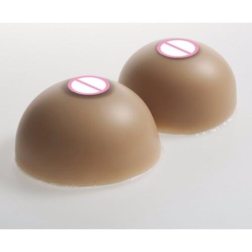 Round Shape 1400g Mens Realistic Silicone Breast Form to female Fake Silicon Breasts boobs drag queen transgender user