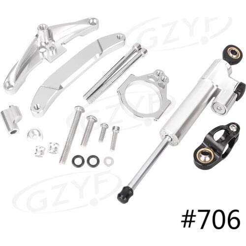 CNC Steering Damper Stabilizer Safety Control Mounting Bracket For Yamaha FZ1 FAZER 2006-2015 Anodized Surface 28 Colors Availab