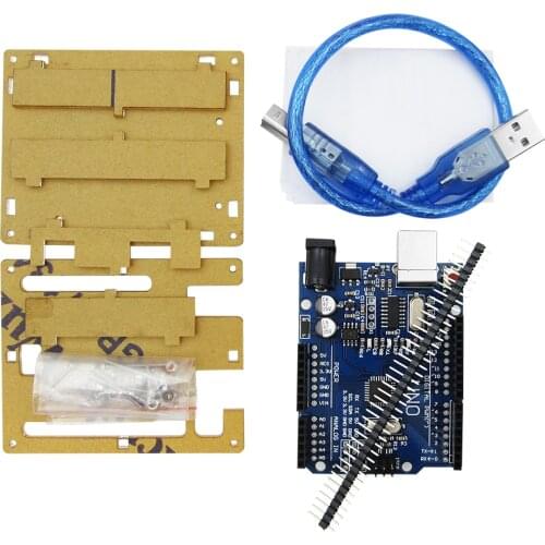 UNO R3 MEGA328P CH340G with usb cable (Compatible)+Transparent Acrylic Box