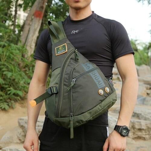 Large Capacity Men Outdoor Waterproof Chest Bags Crossbody Single Bags Travel Unisex Messenger Bag iPad Pockets Male Chest Packs