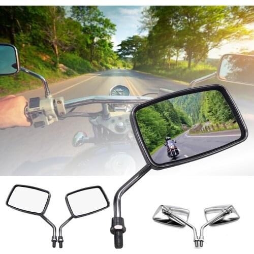 2Pcs/Pair Motorcycle Rearview Mirror Scooter Electric Car Rear View Mirrors Back Side Convex Mirror 10mm Modification Mirror