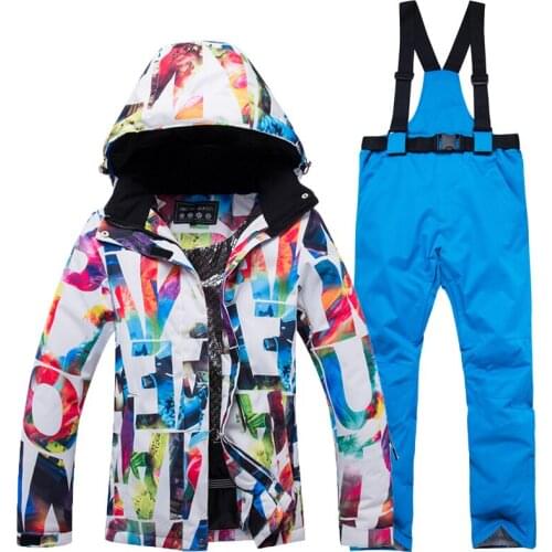 Winter Outdoor Ski Suit Womens Windproof Waterproof and Heat Resistance Single Board Double Board Ski Suit