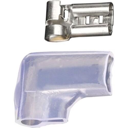 100pcs/lot 4.8 insert the plug spring sheathed wire terminal connector 0.2-1.5mm2 cold pressed