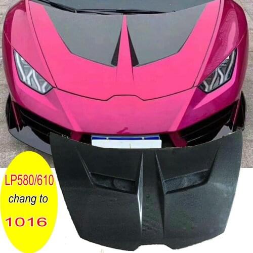 1016 Syle front hood For Lamborghini LP580 610 Carbon Fiber Bonnet Decorative Car Front Bumper Hood Engine Cover bodykit hood