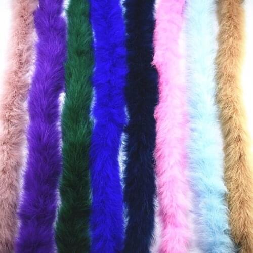 2 Meters/Lot Super Thick Purple Fluffy Turkey Feathers Boa Scarf Feather for Crafts Jewelry Making Strip Party/Carnival Costume