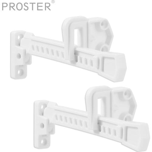 Proster 2Pcs Window Restrictor Limiter Multifunction Door Window Protection Lock for Home Baby Children Safety Lockers ABS White