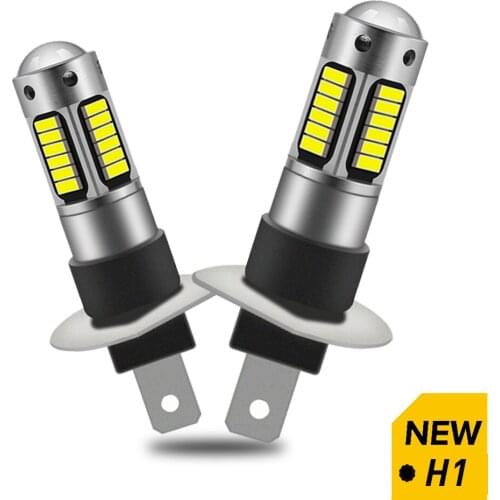 2X 12V H1 H3 H27 881 880 Led Car Fog Lamp White Daytime Running Lights H27W/2 Working Driving 30smd 4014 Bulbs 6000k Foglamps
