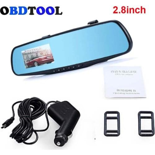 2.8 inch Screen Car Dvr Auto Video Recorder Rear View Camera Rearview Mirror 1080P Dashcam Parking Monitor Vehicle Registrator