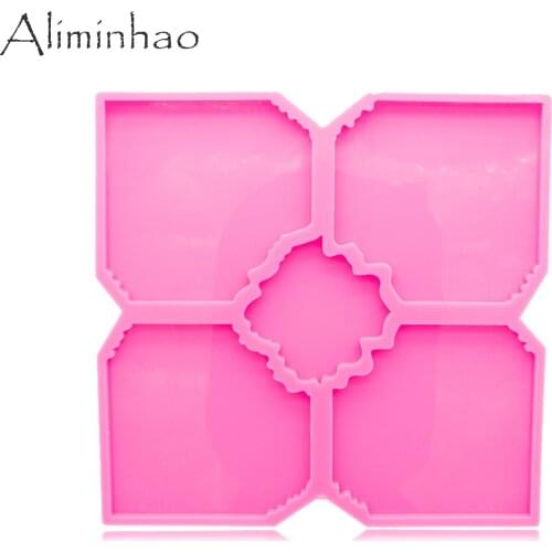 DY1061 Shiny Geode Coaster Silicone Mold for Resin DIY Crafting Resin Molds Epoxy, Super Glossy Home Decoration