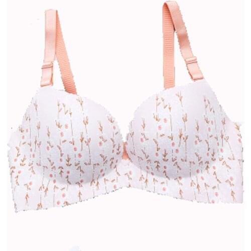 Fashion style double cup push up bra big size female underwear bra for lady deep v seamless bra gather breast thicken cup bra