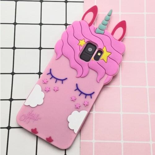 3D Cartoon Unicorn Case For Samsung Galaxy A7 A6 A8 Plus J8 J2 J3 J5 J7 Prime 2016 2017 2018 A750 A9 Pro Soft Silicone Cover