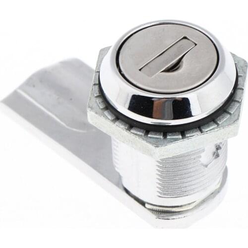 Zinc Alloy Disc Tumbler Cam Lock with 17mm Cylinder and Chrome Finish, Keyed Alike