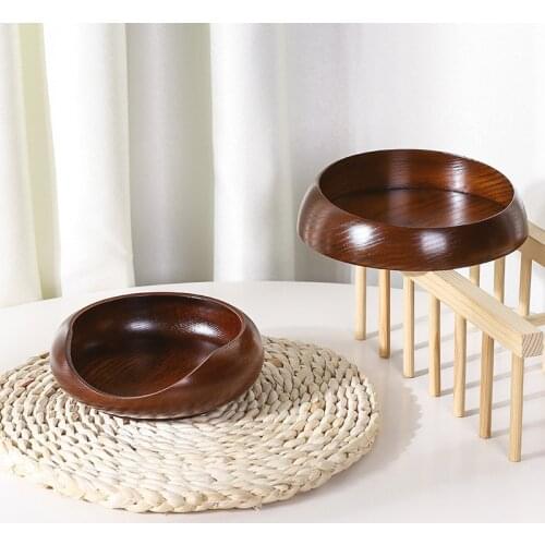 Pet food wooden bowl cat food dog food basin animal easy to clean cute pet food basin creative cute pet tableware supplies