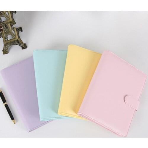 Diary A6 A5 Binder PU-Clip-on Notebook Cover Note Leather Loose Leaf Book Journal Planner Office Stationery Supplies