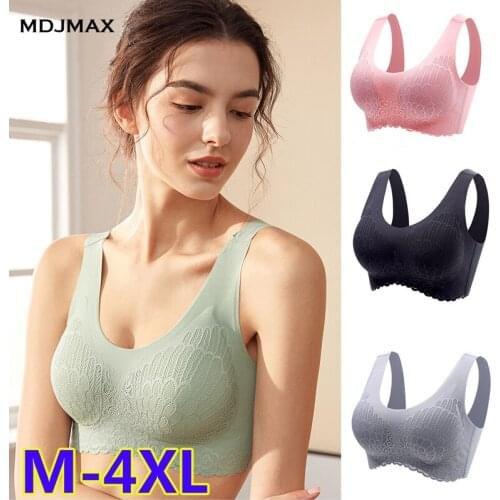 Dropshipping Womens Tube Top 2021 Plus Size Active Women Bra With Pad Vest Women Underwear Lace Bh Comfort Push Up Bralette