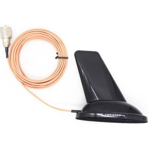 50LC Dual Band Antenna Car Modification Tool VHF UHF144/430Mhz Shark Fin Antenna Mount Vehicle Roof Mounted Antenna