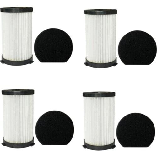 HEPA Filter Cotton Filter Elements Filter Mesh Suitable for Moosoo D600 Wireless Vacuum Cleaner, 4 Pairs