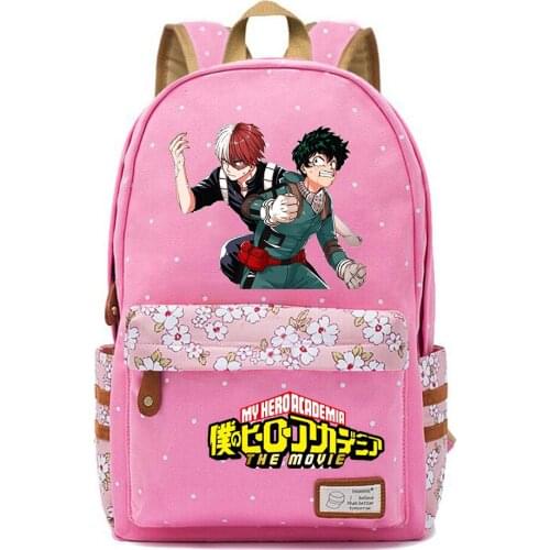 Anime My Hero Academia Canvas Backpack Casual Schoolbag Packsack Teenger High Quality Mochila Student Unisex Travel Laptop Bag