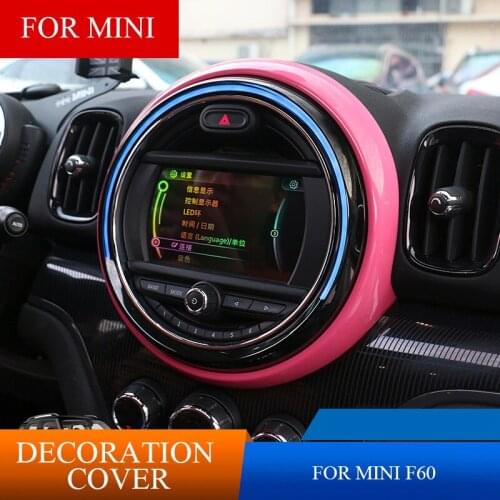 Interior Car Central Control Screen Instrument Panel Cover Housing Trim Frame Decor For MINI Cooper Coutryman F60 Accessories