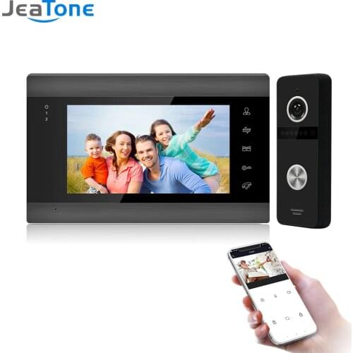 Jeatone Wireless Wifi Video Intercom for Video Door Phone System Support Video Doorbell Camera Apartment Video Intercom System