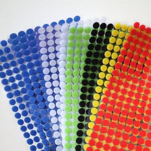 270Pairs 10mm Color Adhesive Fastener Tape Dots Hook And Loop Magic Sticker Round Strong Self Adhesive Dual Lock Magic Tape