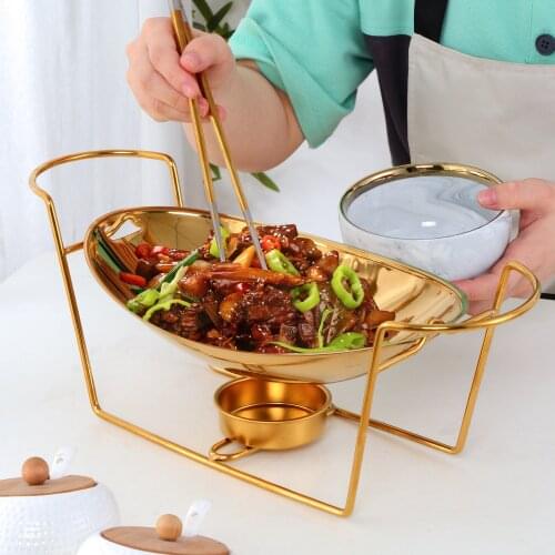 Yuanbao dry pot stainless steel alcohol pot heating furnace new creative furnace seat