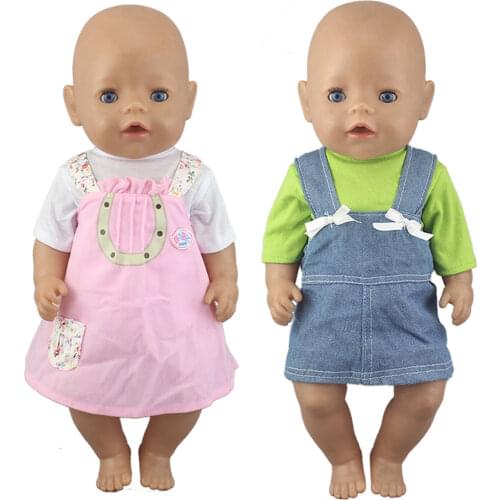 New popular Dress For 17 Inch Baby Reborn Doll 43cm Baby Born Doll Clothes
