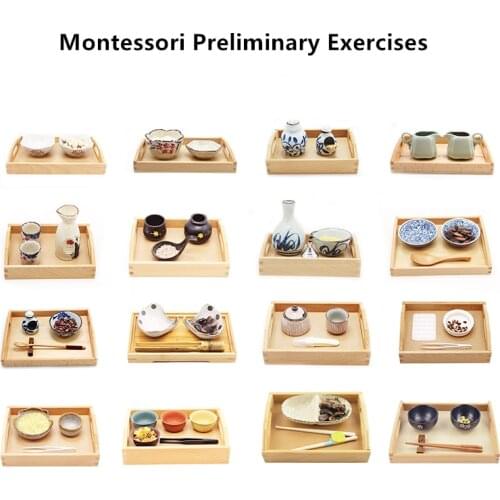 Chinese/ Japanese Style Montessori Practical Materials Childrens Toy for Early Education Preliminary Exercises Equipment