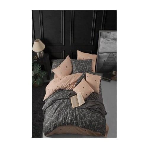 Space 220x200cm double side printed 70%cotton 30%tericotton 4 PCS bedding set