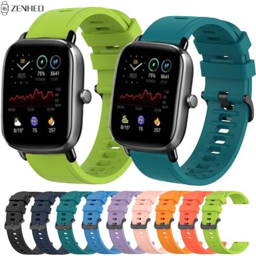 20mm Watch Strap For Xiaomi Huami Amazfit GTS/GTS 2 Mini/GTS 2 2e Replacement Silicone Watchband for Huami Amazfit Pop Pro