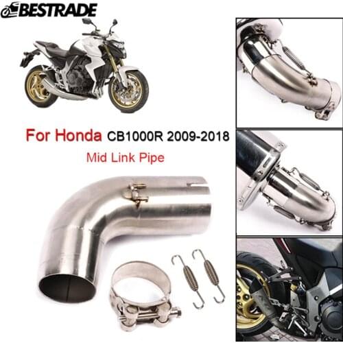 Mid Pipe For Honda CB1000R 2009-2018 Motorcycle Exhaust Middle Link Connect Tips Stainless Steel Slip On 51mm Mufflers