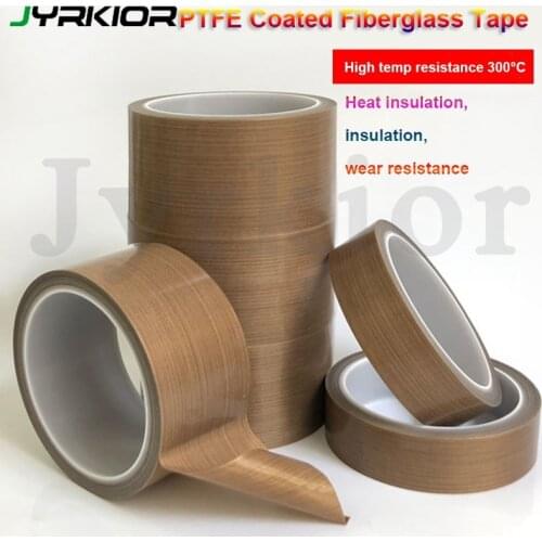 0.13/0.18mm Thickness PTFE Coated Fiberglass Tape,High Temperature Tape Welding Sealing Tape, Vacuum Sealer Machine Brown Strip