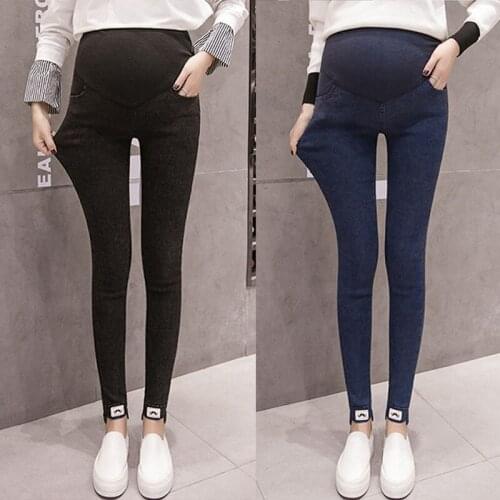 Stretch Maternity Denim Jeans Pants For Pregnant Women Clothes Skinny Pregnancy Jeans Abdominal Pants Gravidas Spring Clothing